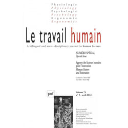 ISBN travail humain 2012- vol. 75 (3) livre Psychologie Français