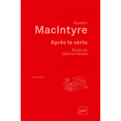 ISBN Après la vertu livre philosophie Français