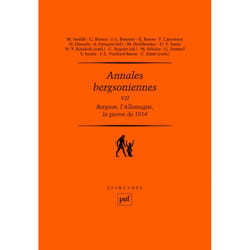 ISBN Annales bergsoniennes, VII livre philosophie Français