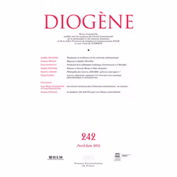 ISBN Diogène 2013, n° 242, philosophie, Français, 152 pages