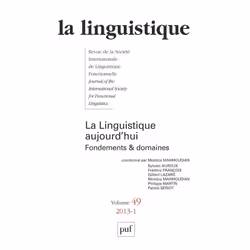 ISBN linguistique 2013, vol. 49 (1), Littérature, Français, 208 pages