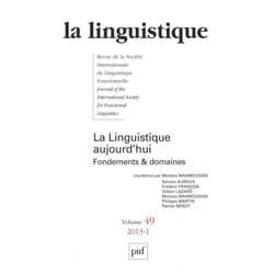 ISBN linguistique 2013, vol. 49 (1) livre Littérature Français
