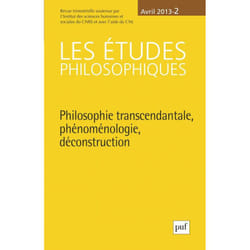 ISBN études philosophiques 2013, n° 2 livre philosophie Français