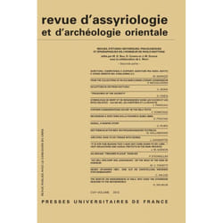 ISBN Rev. d'assyrio. et d'archéo. orient. 2013, vol. 107 livre histoire Français