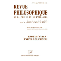 Revue philosophique 2013, t. 138 (1)