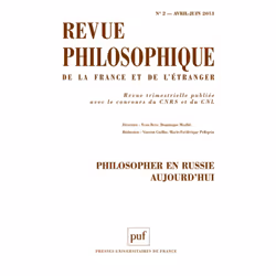 ISBN Revue philosophique 2013, t. 138 (2), philosophie, Français, 144 pages