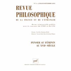 ISBN Revue philosophique 2013, t. 138 (3), philosophie, Français, 128 pages
