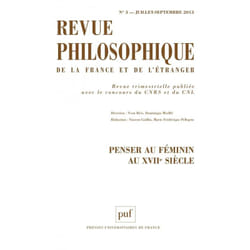 ISBN Revue philosophique 2013, t. 138 (3) livre philosophie Français