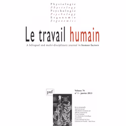 ISBN travail humain 2013, vol. 76 (1), Psychologie, Français, 80 pages