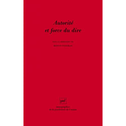 ISBN Autorité et force du dire livre Psychologie Français