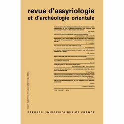 ISBN Rev. d'assyrio. et d'archéo. orient. 2014, vol. 108, histoire, Français, 192 pages