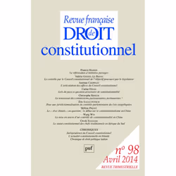 ISBN RFDC 2014, n° 98, Loi, Français, 268 pages