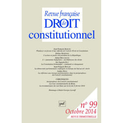 ISBN RFDC 2014, n° 99 livre Loi Français