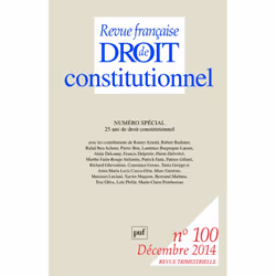ISBN RFDC 2014, n° 100, Loi, Français, 268 pages