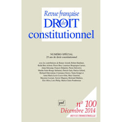 ISBN RFDC 2014, n° 100 livre Loi Français