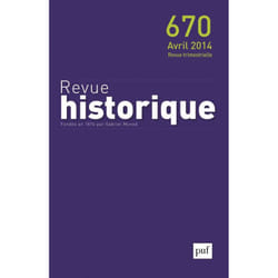 ISBN Revue historique 2014, n° 670 livre histoire Français