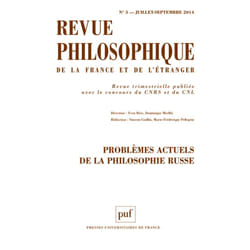 ISBN Revue philosophique 2014, t. 139 (3) livre philosophie Français