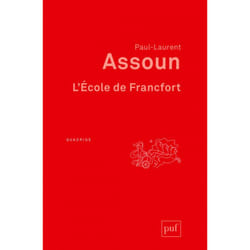 ISBN L'École de Francfort livre philosophie Français