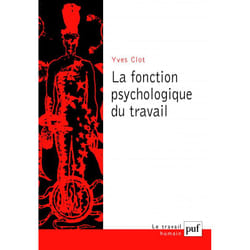 ISBN La fonction psychologique du travail livre Psychologie Français
