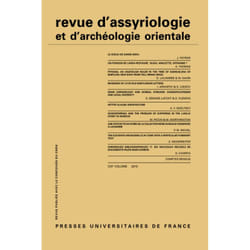 ISBN Rev. d'assyrio. et d'archéo. orient. 2015, vol. 109 livre histoire Français