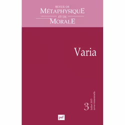 ISBN RMM 2015, n° 3, philosophie, Français, 144 pages