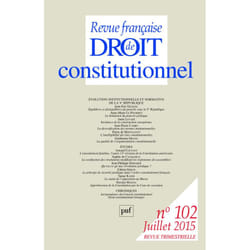 ISBN RFDC 2015, n° 102 livre Loi Français