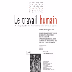 ISBN travail humain 2015, vol. 78 (1), Psychologie, Français, 100 pages