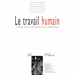 ISBN travail humain 2015, vol. 78 (3), Psychologie, Français, 100 pages