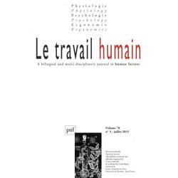 ISBN travail humain 2015, vol. 78 (3) livre Psychologie Français