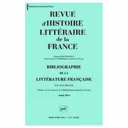 ISBN RHLF 2015, Bibliographie 2014, Littérature, Français, 808 pages