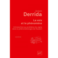 ISBN La voix et le phénomène livre philosophie Français