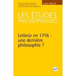 ISBN études philosophiques 2016, n° 3, philosophie, Français, 152 pages