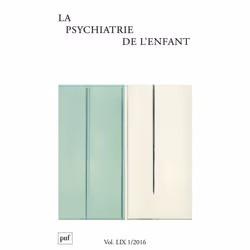 ISBN psychiatrie de l'enfant 2016, vol. 59 (1), Psychologie, Français, 320 pages