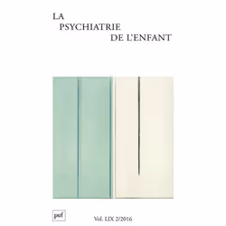 ISBN psychiatrie de l'enfant 2016, vol. 59 (2), Psychologie, Français, 320 pages