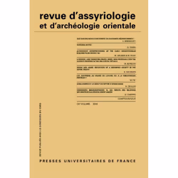 ISBN Rev. d'assyrio. et d'archéo. orient. 2016, vol. 110, histoire, Français, 192 pages