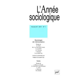 ISBN année sociologique 2017, vol. 67 (1) livre Education Français
