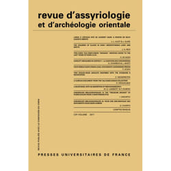 ISBN Rev. d'assyrio. et d'archéo. orient. 2017, vol. 111 livre histoire Français