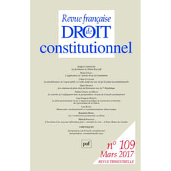 ISBN RFDC 2017, n° 109 livre Loi Français