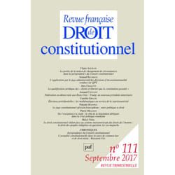 ISBN RFDC 2017, n° 111 livre Loi Français