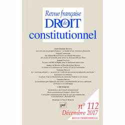 ISBN RFDC 2017, n° 112, Loi, Français, 256 pages