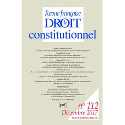 ISBN RFDC 2017, n° 112 livre Loi Français