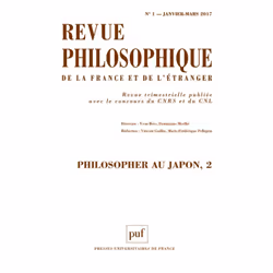 ISBN Revue philosophique 2017, t. 142 (1), philosophie, Français, 156 pages