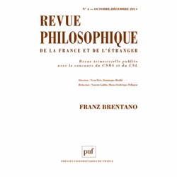 ISBN Revue philosophique 2017, t. 142 (4), philosophie, Français, 144 pages