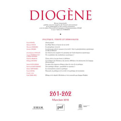ISBN Diogène 2018, n° 261 livre philosophie Français