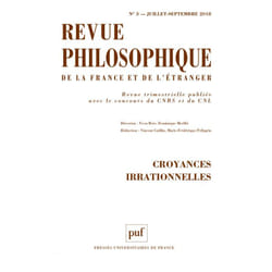 ISBN Revue philosophique 2018, t. 143 (3) livre philosophie Français