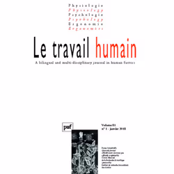 ISBN travail humain 2018, vol. 81 (1), Psychologie, Français, 100 pages