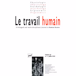 ISBN travail humain 2018, vol. 81 (3), Psychologie, Français, 100 pages