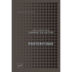 ISBN Postcritique livre philosophie Français