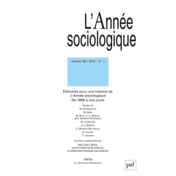 ISBN année sociologique 2019, vol. 69 (1) livre Education Français