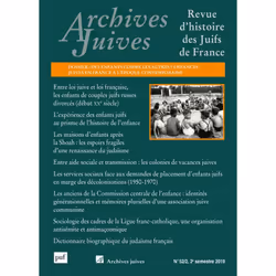ISBN ARCHIVES JUIVES, VOL.52, N.2, Education, Français